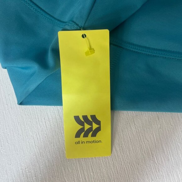 All In Motion High Waisted Biker Shorts Womens 2X New Turquoise Athletic - Picture 8 of 8